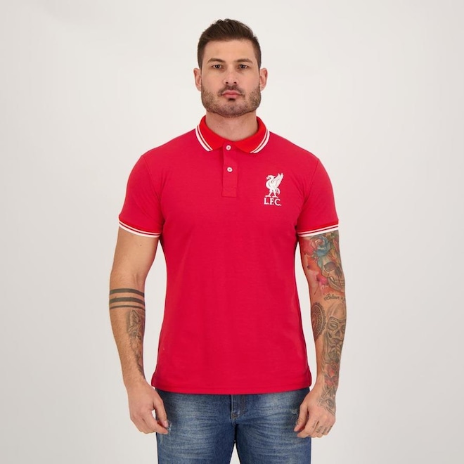 Camisa Polo Futfanatics Liverpool Piquet - Masculina - Foto 1
