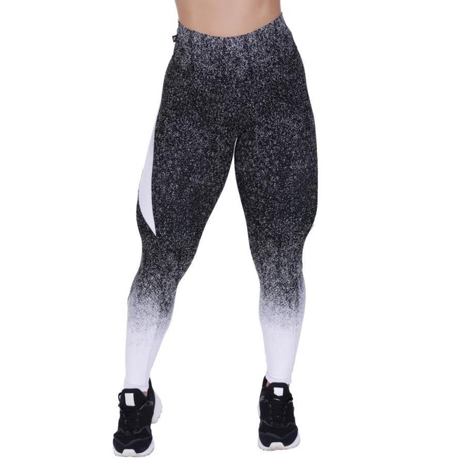 Calça Legging Orbis Fitness Degradê Recortes Cós Alto Poliamida - Feminina - Foto 1