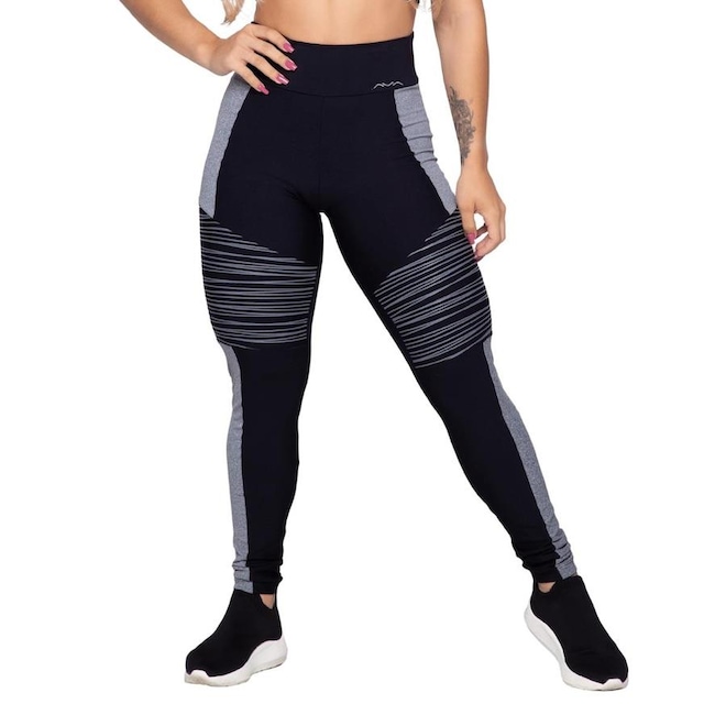 Calça Legging AVA Fitness Wear Suplex Poliamiada - Feminina - Foto 1