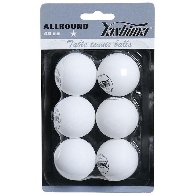 Kit Bola de Tênis de Mesa Yashima 1 Estrela Plástico com 6 Unidades - Foto 1