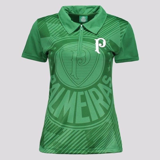 Camisa Polo Futfanatics Palmeiras Effect Logo - Feminina - Foto 1