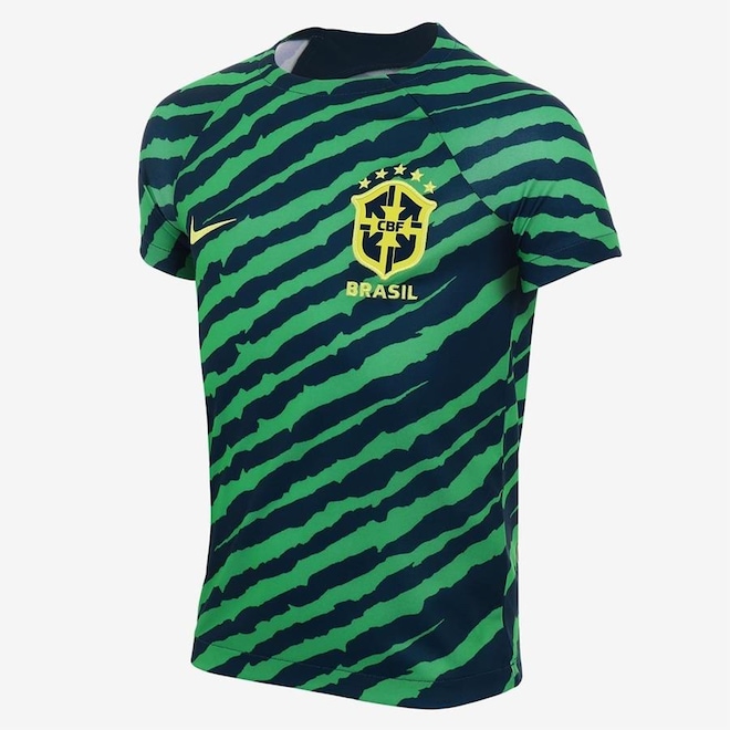 Camiseta do Brasil Nike Pré-Jogo - Infantil - Foto 1