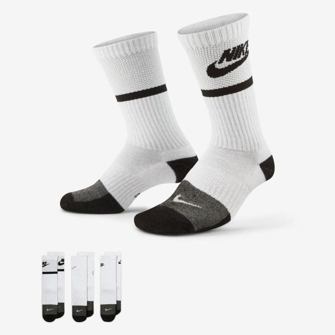 Kit de Meias Cano Alto Nike Everyday - Infantil - 3 Pares - Foto 1