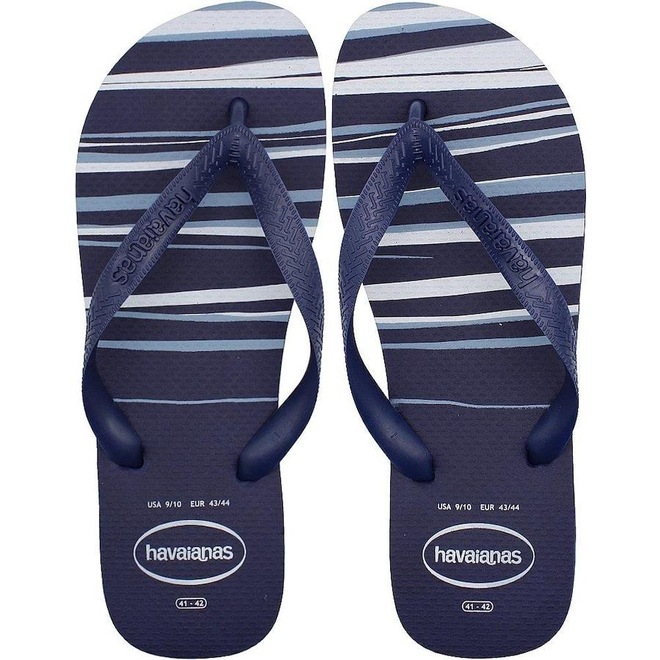 Chinelo Havaianas Top Basic Tiras Relevo - Masculino - Foto 1