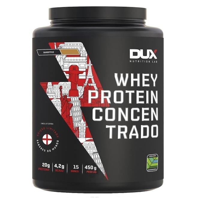 Whey Protein Concentrado 100% Proteina Banoffee 450g - Dux Nutrition - Foto 1