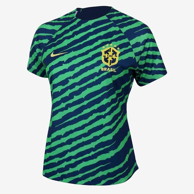 Camiseta do Brasil Nike Pré-Jogo - Feminina - Foto 1