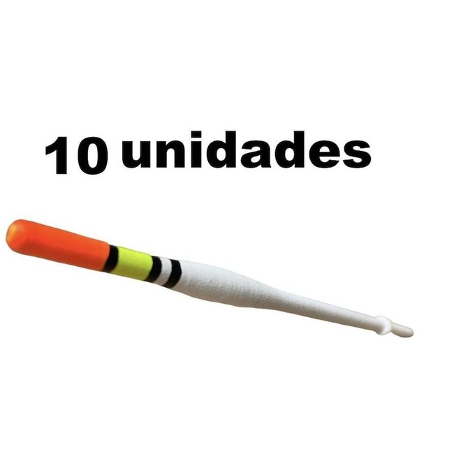 Kit de Boia de Pesca Petlazer Pena Palito Madeira - 14cm - 10 uni - Foto 1