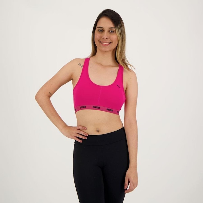 Top Fitness Puma Nadador com Bojo - Feminino - Foto 1