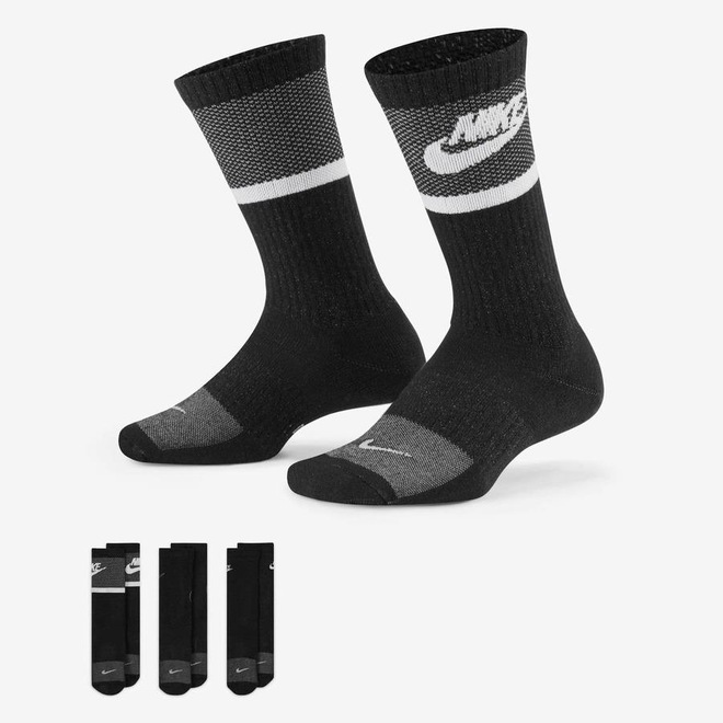 Kit de Meias Cano Médio Nike Everyday - Infantil - 3 Pares - Foto 1
