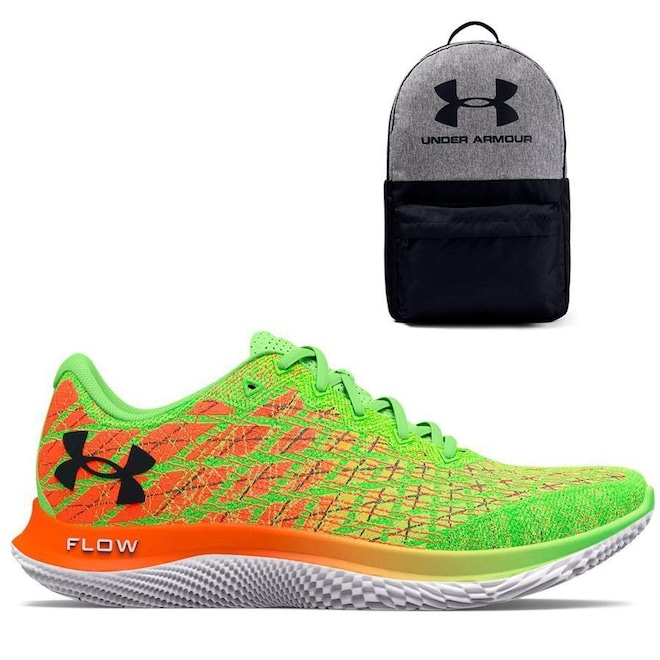 Kit Tênis Under Armour Flow Velociti Wind 2 - Masculino + Mochila Loudon - Foto 1