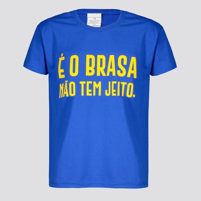 Camiseta Futfanatics Brasil é o Brasa - Infantil - Foto 1