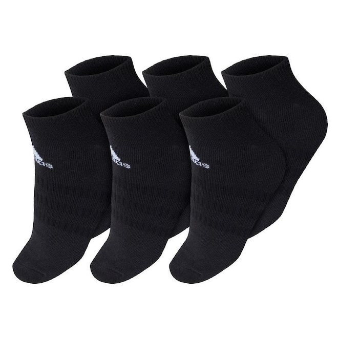Kit Meias Cano Curto adidas - 38 a 40 - 6 Pares - Unissex - Foto 1