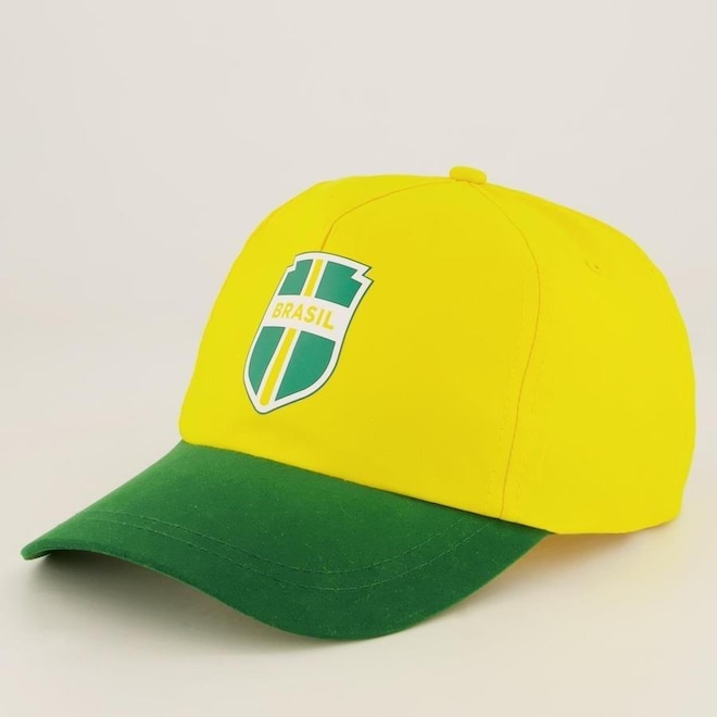 Boné Aba Curva Futfanatics Brasil Escudo - Velcro - Foto 1