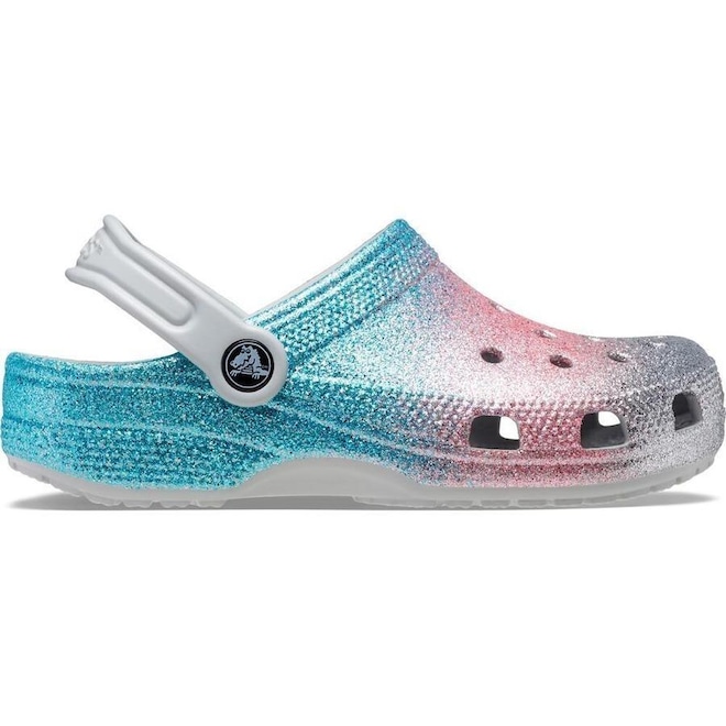 Sandália Crocs Classic Clog Glitter - Infantil - Foto 1