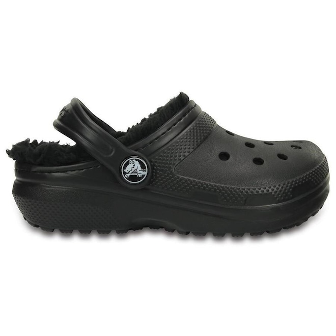 Sandália Crocs Classic Lined Clog - Infantil - Foto 1