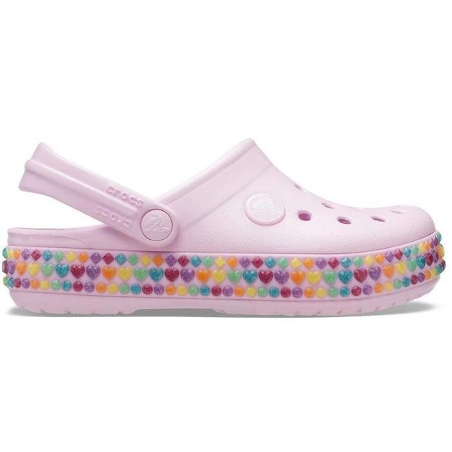 Sandália Crocs Crocband Gem Band Clog Ballerina - Infantil - Foto 1