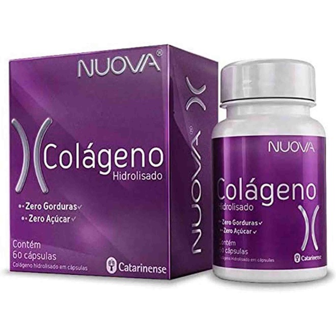 Nuova Colágeno Hidrolisado Catarinense Pharma - 60 Cápsulas - Foto 1