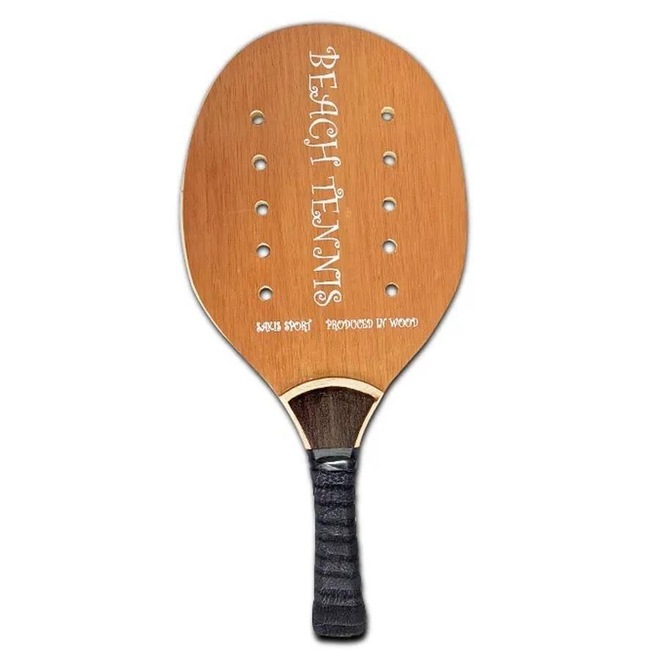 Raquete de Beach Tennis Sakis Sport de Madeira - Foto 1