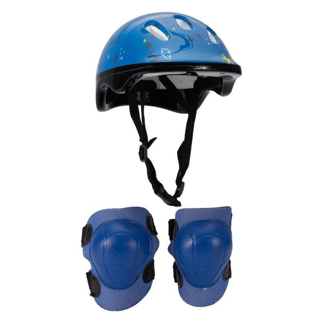 Kit de Capacete + Joelheira para Ciclismo Acte Sports de Proteção - Infantil - Foto 1