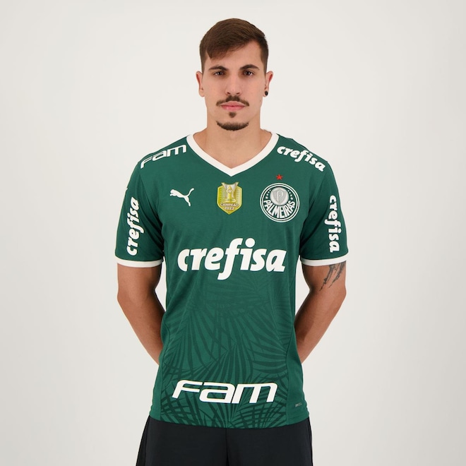Camisa do Palmeiras Puma I 2022 Campeão Brasileiro - Masculina - Foto 1