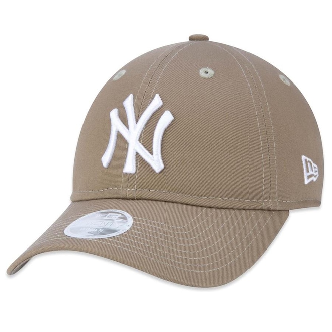Boné Aba Curva New Era 9Twenty Mlb New York Yankees - Strapback - Feminino - Foto 1
