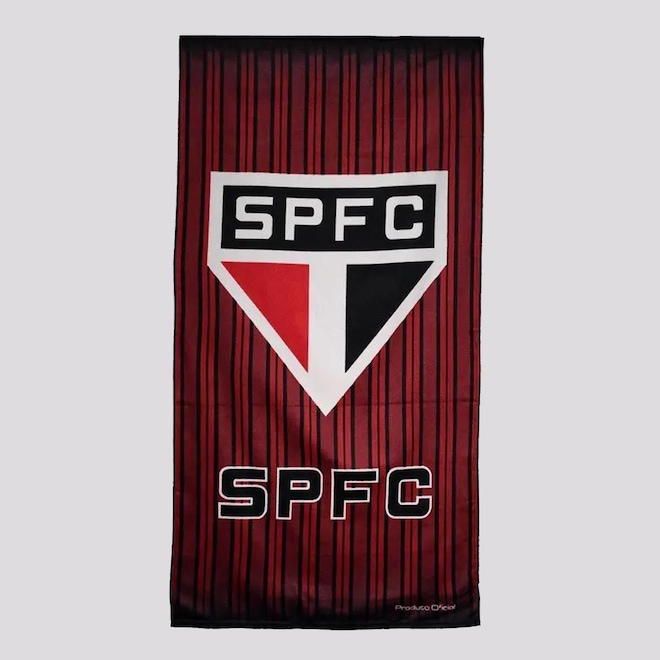 Toalha de Banho Bouton Veludo São Paulo Vermelha - Foto 1