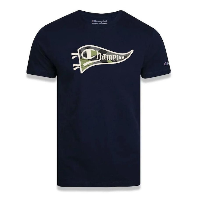 Camiseta Champion Ath Patchwork Pennant - Masculina - Foto 1