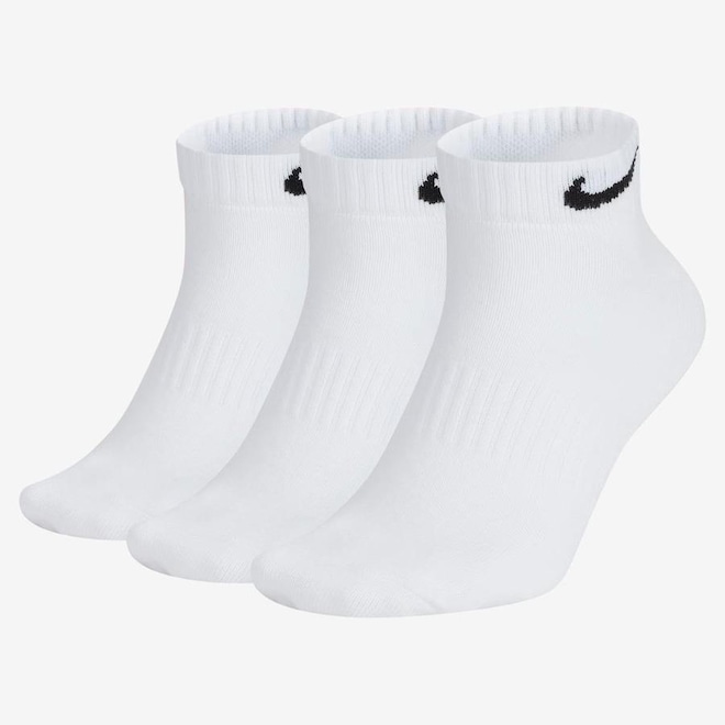 KIt de Meias Cano Curto Nike Everyday Lightweight - Masculina - 3 Pares - Foto 1