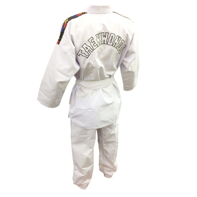 Dobok Kimono Sung Ja Taekwondo Canelado Olimpic com Faixa - Infantil - Foto 1