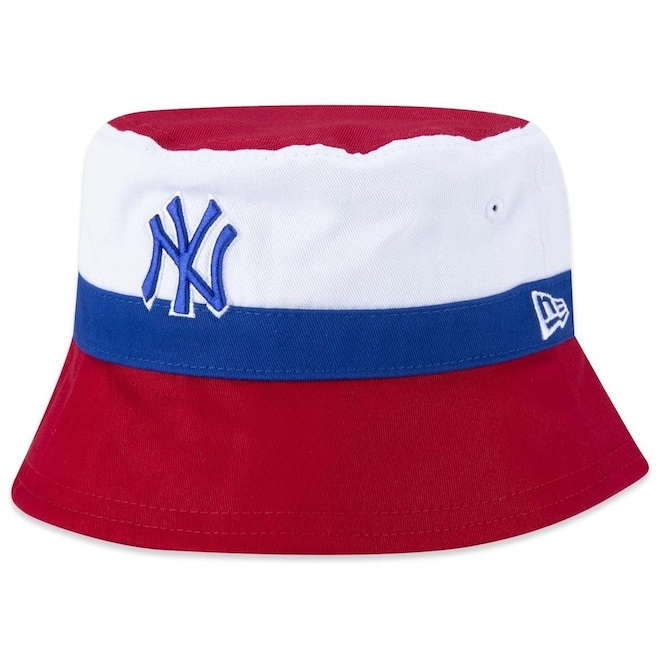 Chapéu Bucket New Era MLB New York Yankees Tricolor - Infantil - Foto 1