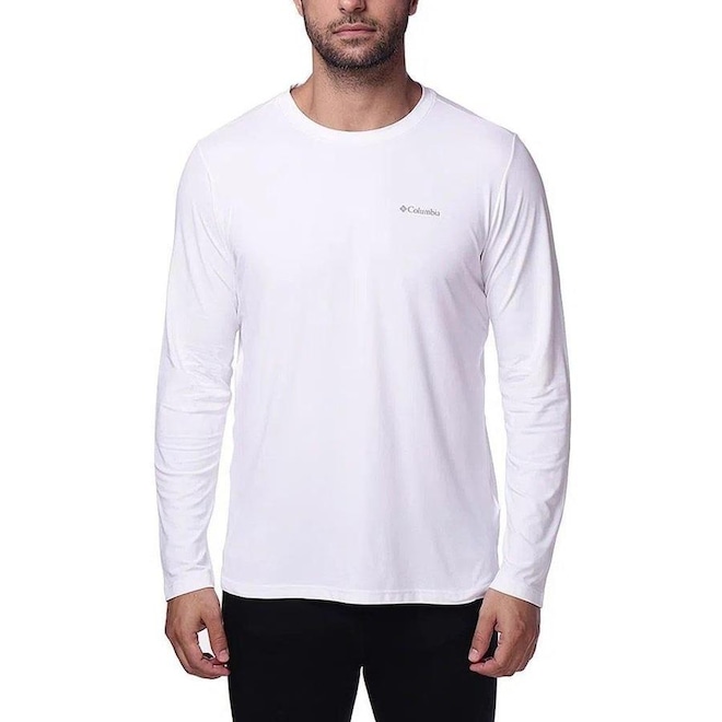 Camiseta Columbia Neblina Manga Longa - Masculina - Foto 1