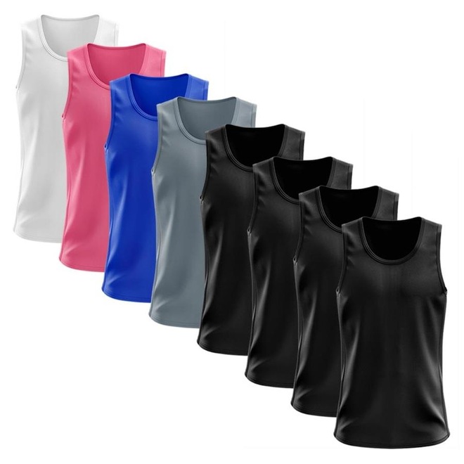 Camiseta Regata Térmica Whats Wear Dry Fit com Proteção Solar UV - Masculina - 8 Unds - Foto 1