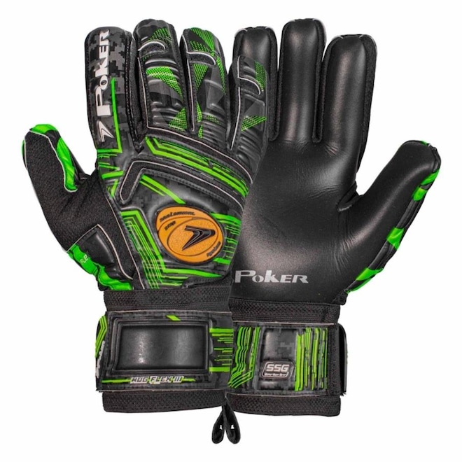 Luvas de Goleiro Poker Profissional Hug Flex II - Adulto - Foto 1