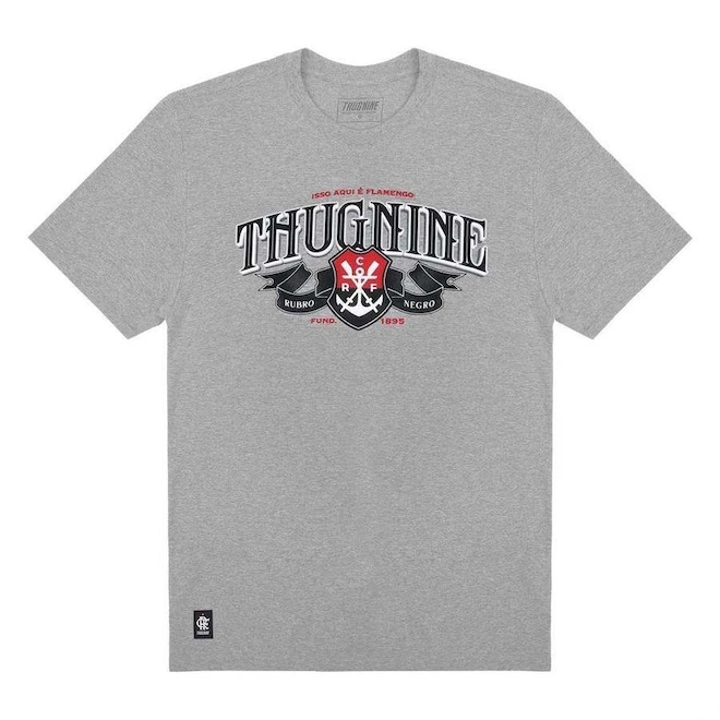 Camisa do Flamengo Thug Nine Remo Mescla - Masculina - Foto 1