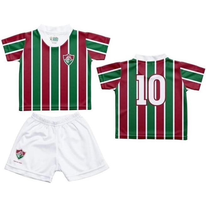 Uniforme do Fluminense Torcida Baby Camisa 10 Oficial - Infantil - Foto 1