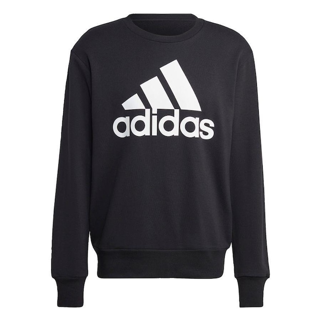 Blusão de Moletom sem Capuz adidas Big Logo - Masculino - Foto 1