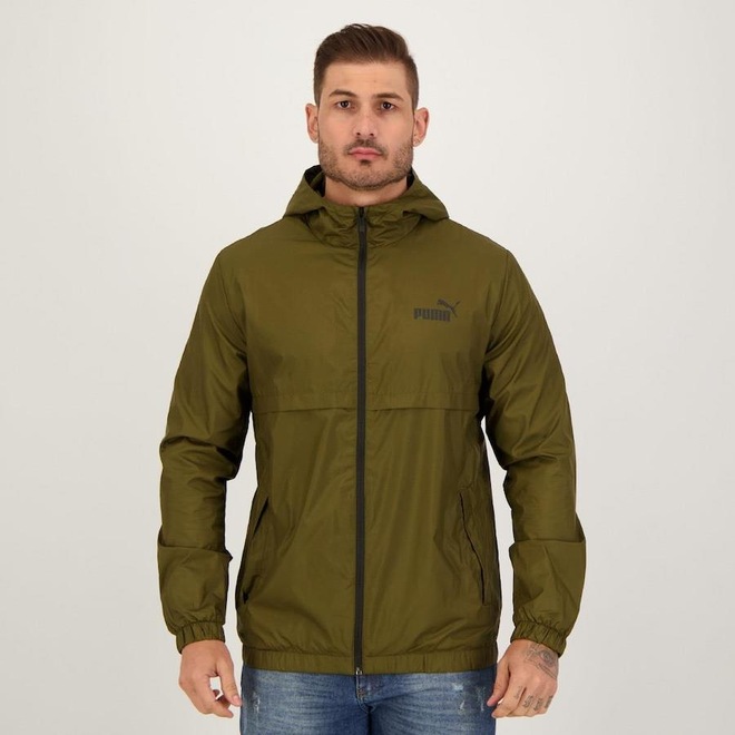 Jaqueta Corta Vento com Capuz Puma ESS Solid - Masculina - Foto 1