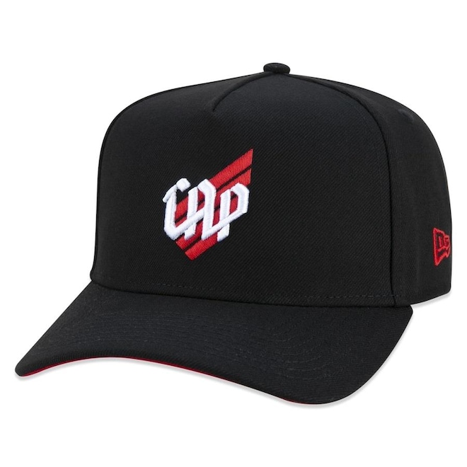 Boné Aba Curva New Era 9Forty A-Frame Futebol Athletico Paranaense - Snapback - Adulto - Foto 1