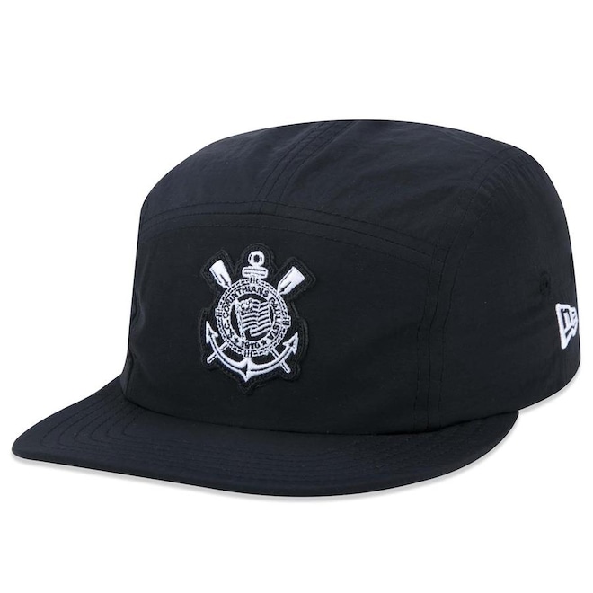 Boné Aba Reta New Era Camper Corinthians Futebol - Strapback - Adulto - Foto 1