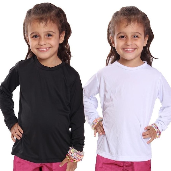 Kit Camisetas Manga Longa Dellas Fit Térmica - 2 Unidades - Infantil - Foto 1