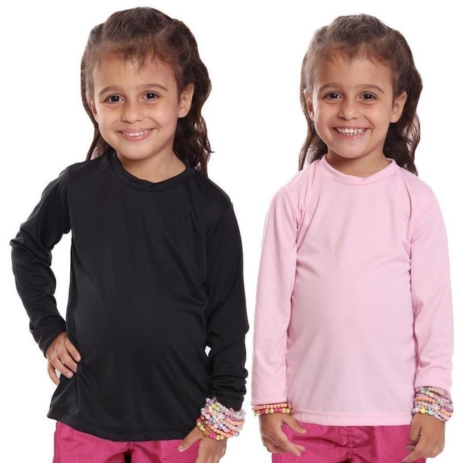 Kit Camisetas Manga Longa Dellas Fit Térmica - 2 Unidades - Infantil - Foto 1