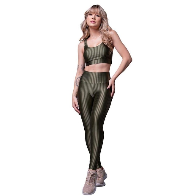 Conjunto Fitness New Zig 3D - Feminino - Foto 1