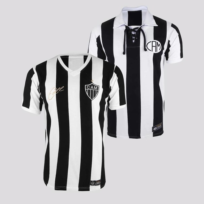 Camisa do Atlético Mineiro 1914 Futfanatics + Camisa do Atlético Mineiro 1983 Ã?der - Masculina - Foto 1