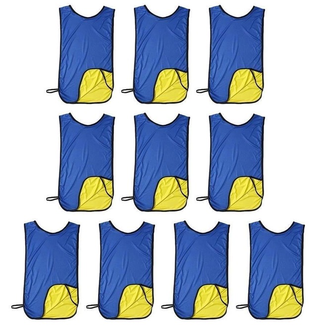 Kit Coletes de Futebol PMC Futebol Dupla Face - 10 Unidades - Adulto - Foto 1