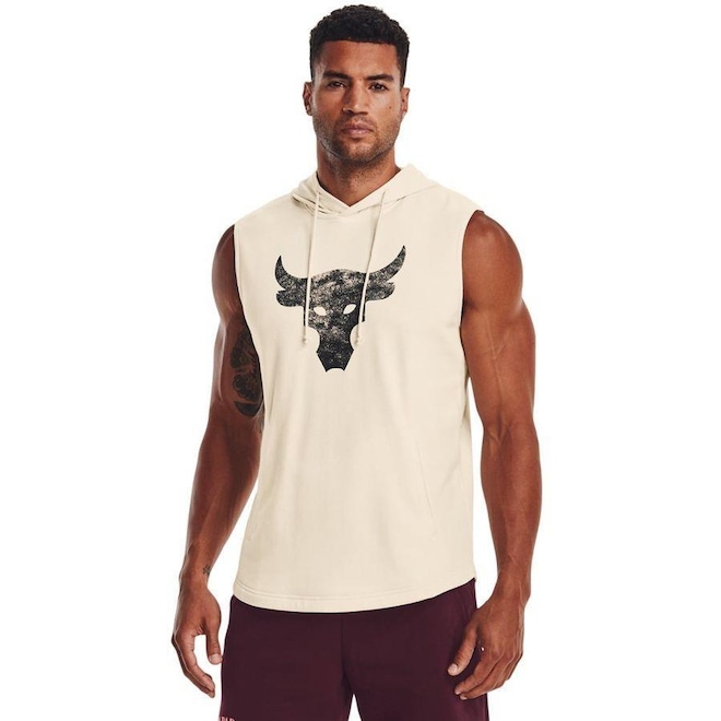 Camiseta Regata Masculina Under Armour com Capuz Project Rock - Foto 1