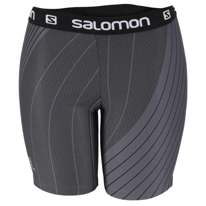 Shorts Salomon Graphic Cintura Elástica Tight 2 W Ajuste Skin Fit - Feminina - Foto 1