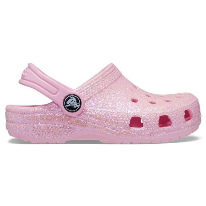 Sandália Crocs Classic Clog Glitter - Infantil - Foto 1