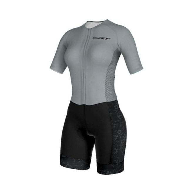 Macaquinho de Ciclismo ERT New Elite Tech Forro Gel - Feminino - Foto 1