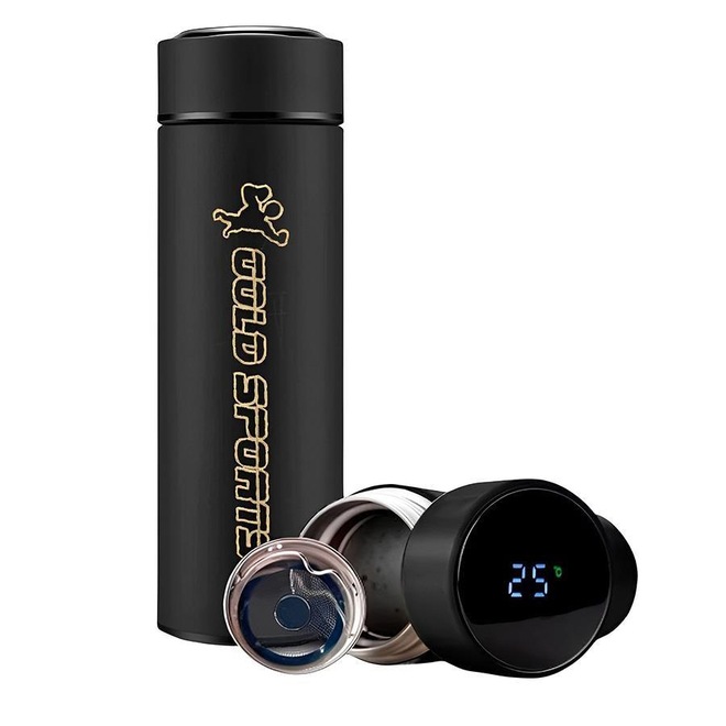 Garrafa Térmica Gold Sports SmartII com Termômetro Digital Infusor de Chá - Foto 1