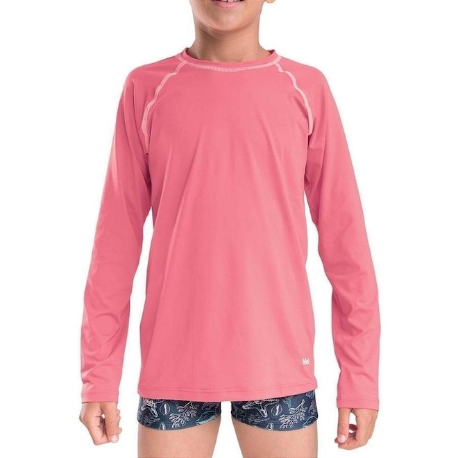 Camiseta Manga Longa Mash Beachwear com Proteção UV - Infantil - Foto 1